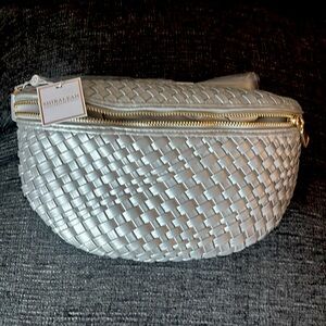 Shiraleah Chicago Silver Blythe Sling Bag NWT